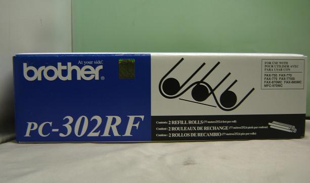Brother pc-302RF fax ribbon 2 refill rolls