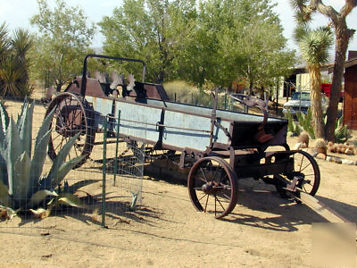 Antique horse drawn manure spreader