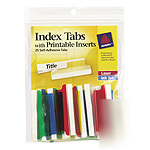 New * 25-pack avery self-adhesive index tabs (assorted)*