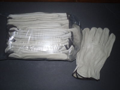 Lot 12 industrial leather work garden gloves cowhide md