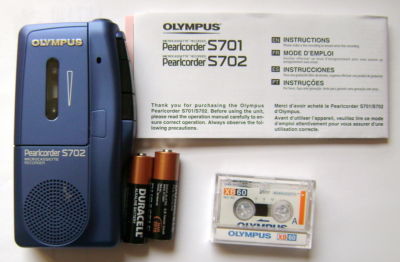 Olympus voice recorder S702 microcassette recorder mini