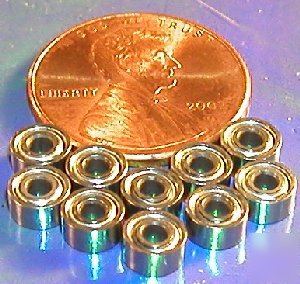 10 bearing 2MM x 5 2MM x 5MM x 2.5 mm metric bearings