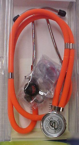 Stethoscope sprague hot orange dual tube 122 