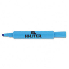 Highlighter, chisel point, fluorescent blue, sold as 1 