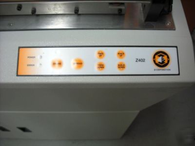 Z-corp Z402 3D rapid prototyping 2 pc. system (reduced)
