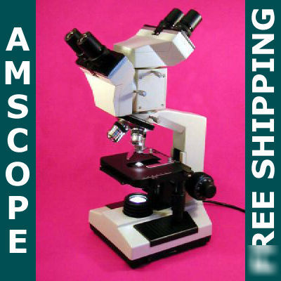 40-1600X two head teaching training compound microscope