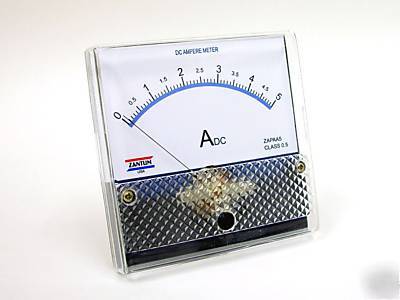 5 amp dc ampere panel meter class 0.5 - no need shunt