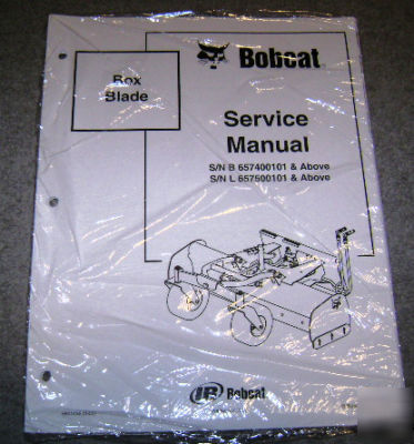 Bobcat skid steer loader box blade service rpr manual 
