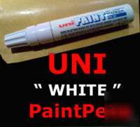 Nib uni white paint permanet marker pen uni-ball u all 
