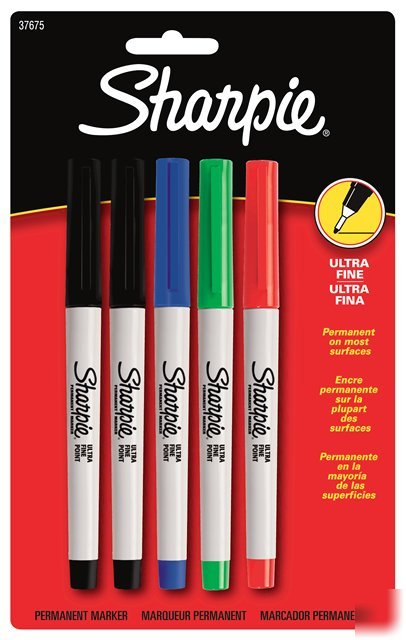 5 sharpie ultra fine point permanent marker colors pen