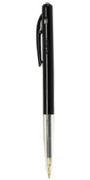 Bic M10 clic retractable ball point pen X10 black ink