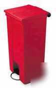 Mobile step-on container - 23 gallon - red - 6146RD