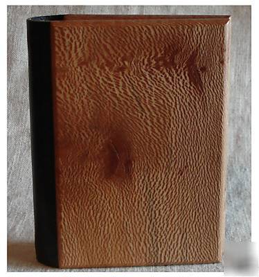 Compact organiser/ address book made out of lacewood