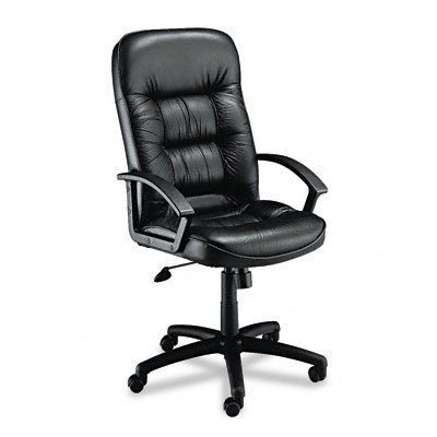 Serenity executive high-back chair under black leather