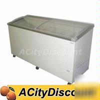 Fricon 18.5 cuft chest freezer w/ angle curve glass top