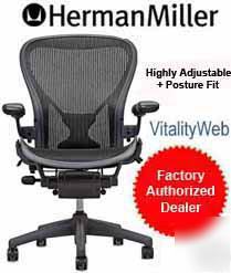 Herman miller aeron chair graphite carbon posturefit b