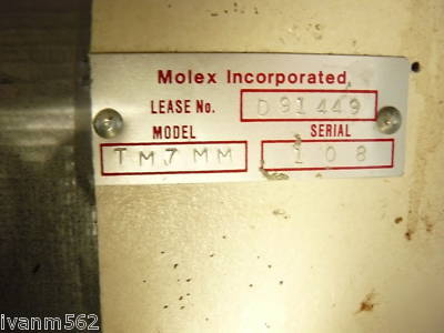 Molex crimping press without die set