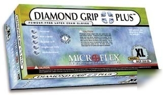 Microflex diamond grip plus latex gloves, : dgp-350-s