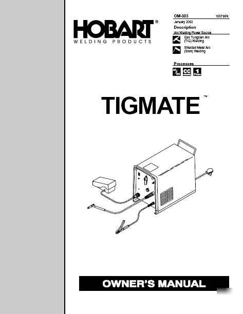 Hobart TIGMATE0 owners manual