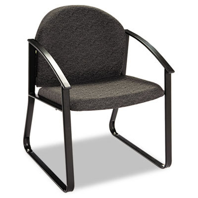 Forge collection single chair w/arms black upholstery