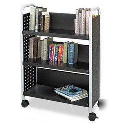 New safco scoot single sided book cart 5336BL
