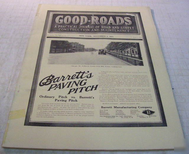 Good roads 1912 construction magazine vol.42, no.18