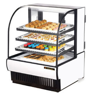 True tcgd-36 display case, curved glass, bakery, dry, n