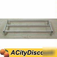Used commercial aluminum 45X17 dunnage storage rack