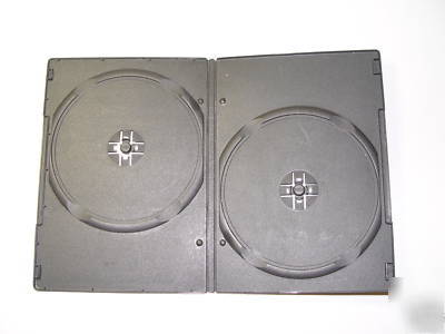 200 double slim black(7MM) dvd/cd cases free shipping 