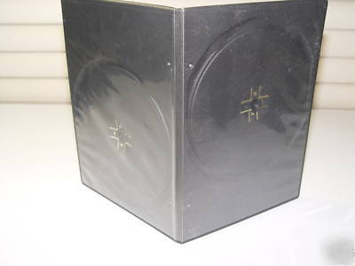200 double slim black(7MM) dvd/cd cases free shipping 
