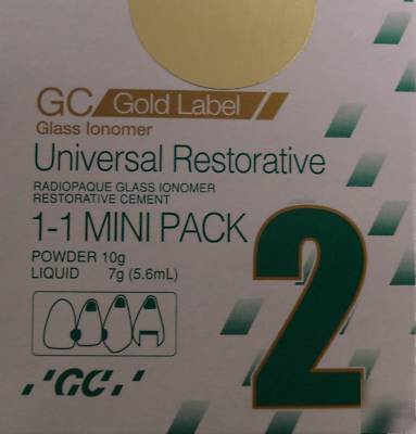 Dental ionomer universal restaurative mini pack type 2