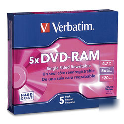 New verbatim 5X dvd-ram media 95373