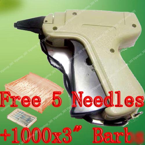 New garment price label tag tagging gun free 1000 barbs