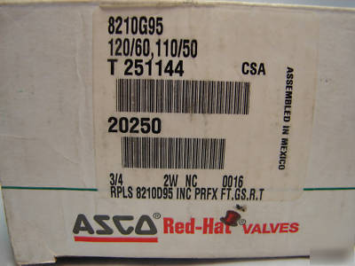 New asco red hat 8210G95 solenoid valve 