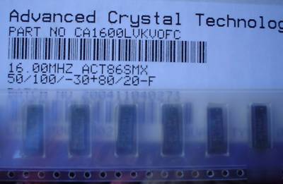 Act ACT86SMX 16.00 mhz crystals