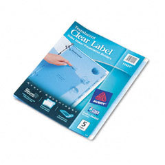 Index label dividers, plastic, 5-tab, 3HP punched, blue