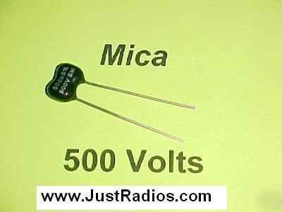 5PF at 500V dipped silver mica capacitors : qty=11