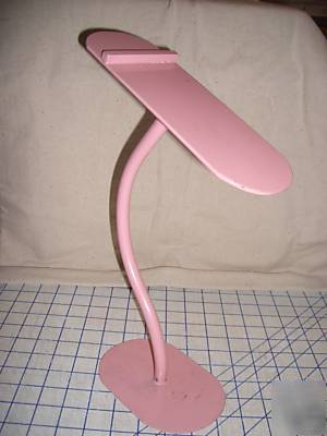 Painted pink metal shoe rack stand display retail/shows