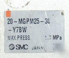 Smc 20 -MGPM25 -30 -Y7BW compact guide air cylinder