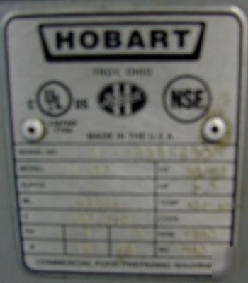Hobart HL600 legacy mixer, bowl guard, 40QT attachments
