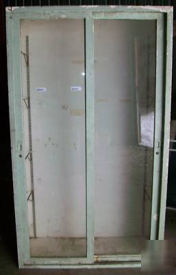 Industrial metal medical storage cabinet display glass 