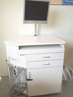 Ortho dental cart with delivery system and compressor