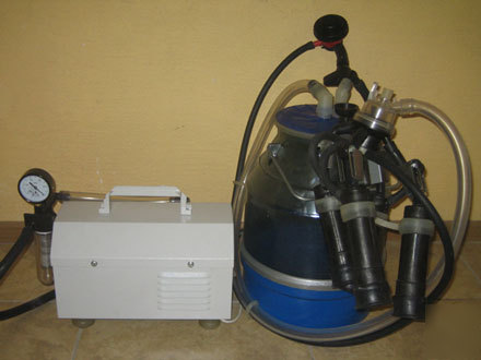 New milking machine system + vacuum pump portable 