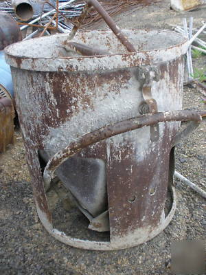 Concrete bucket, approx 1/2 yard, works great, 