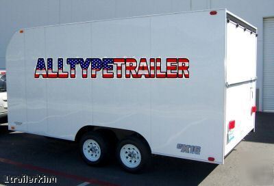 2009 enclosed motorcycle atv car hauler utility trailer