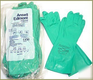6-dozen ansell 37-145 sol-vex nitrile gloves 11MIL med
