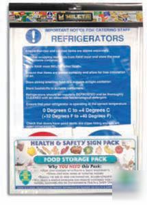 Food storage safety signs - 16 signs pack