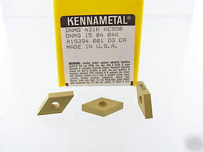 New 20 kennametal dnmg 431K KC950 carbide inserts R265S