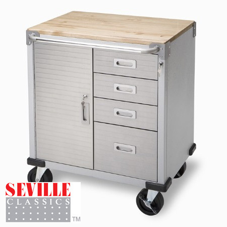 New stainless steel rolling garage cabinet w/ drawers