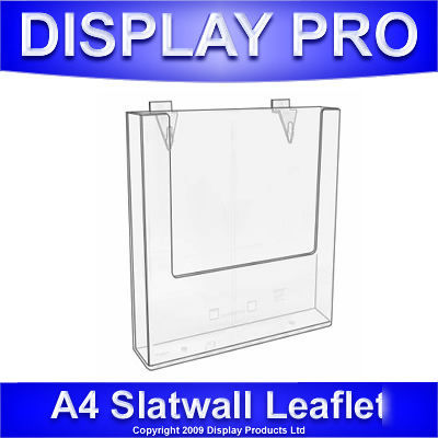 A4 slatwall leaflet holders retail brochure dispensers